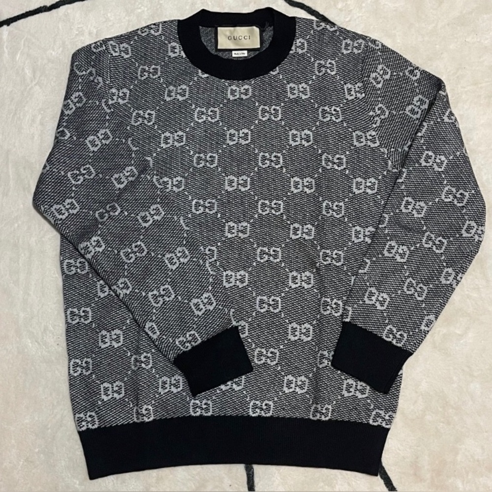 Gucci GG Damier-jacquard jumper SZ L